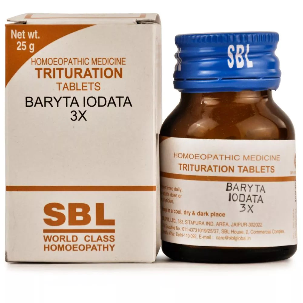SBL Homeopathy Baryta Iodatum 3X Trituration Tablets 25gm