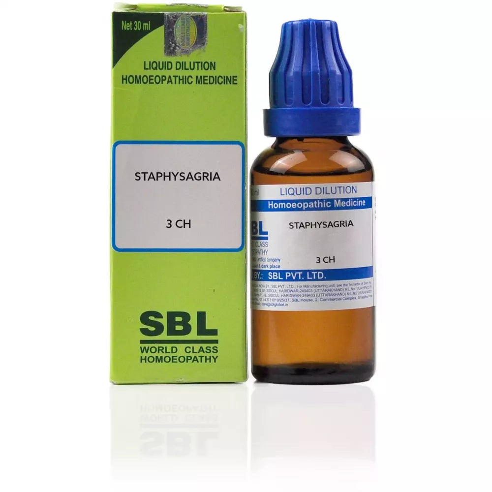 SBL Homeopathy Staphysagria Dilution 3 CH (30ml)