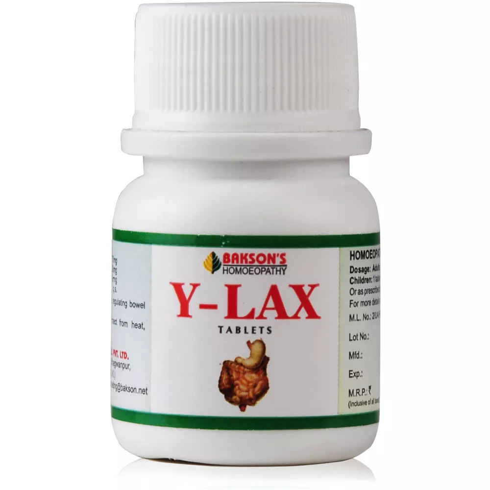 Bakson's Homeopathy Y Lax Tablets -75 Tabs