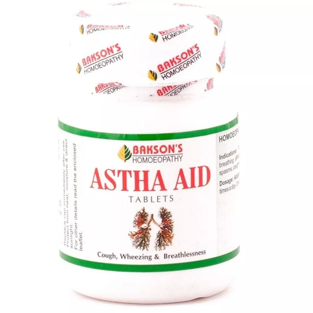 Bakson's Homeopathy Astha Aid Tablets -75 Tabs
